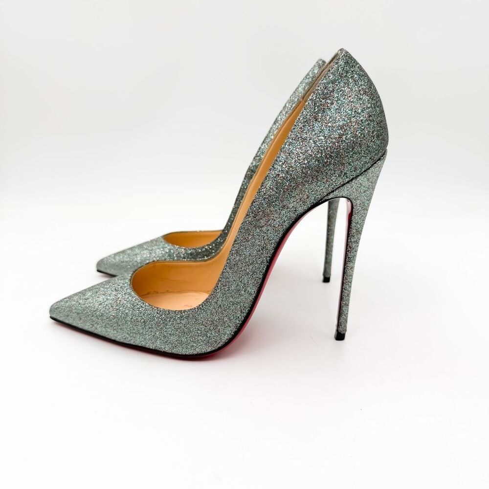 Christian Louboutin So Kate 120 Glitter Mini Pumps High Heels EU 39.5 US 9.5 - Picture 4 of 13